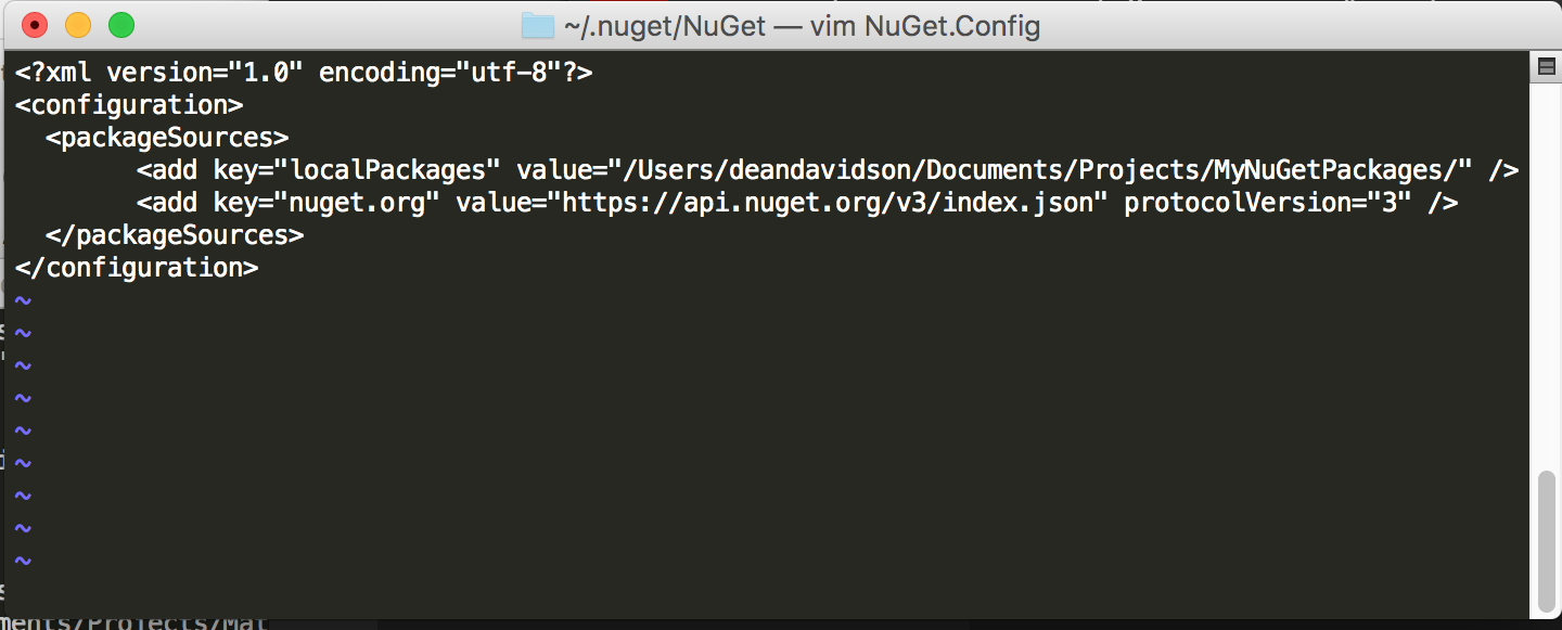 Edited NuGet Config File