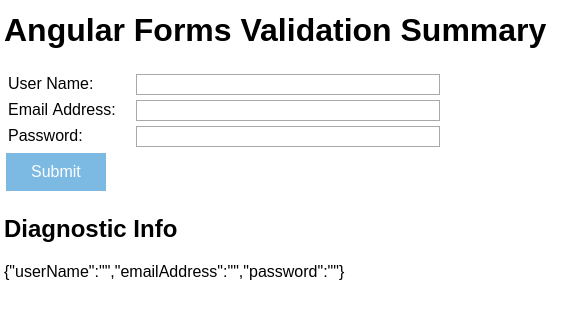 Simple Angular 5 User Form